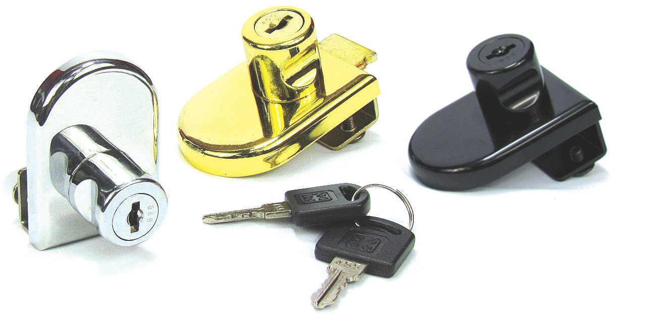 Armstrong Armstrong Lock Glass Cabinet Door Lock 408 Stainless Steel/Glass Security Lock Hardware